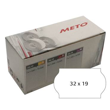P2277231 Prismärkningsetiketter Meto Vita 32 x 19 mm