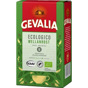 P2829581 Kaffe Brygg Gevalia Ecologico Mellanrost 450 Gram