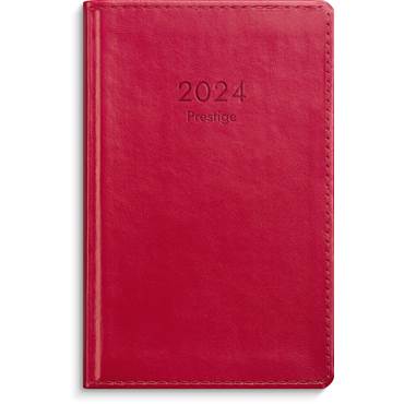 P61334524 kalender Prestige rött konstläder 2024