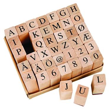 P8100448 Stämplar Trä - bokstäver och siffror
