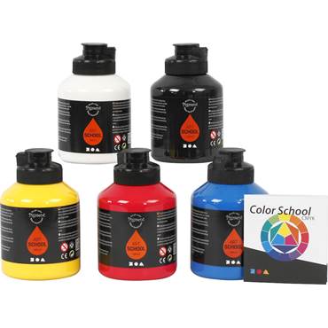 P8100744 Akrylfärg Pigment mix 5 x 500 ml  A-Color