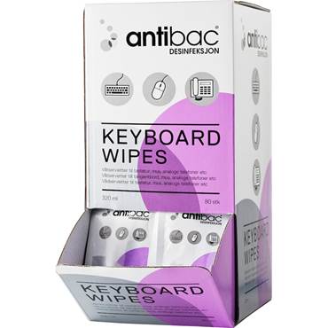 P8550487 Desinfektionsservett Keyboard Wipes 80-pack Antibac