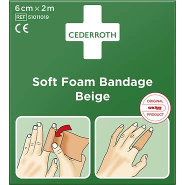 P8559095 Bandage Soft Foam Cederroth Beige 60 mm x 2 meter