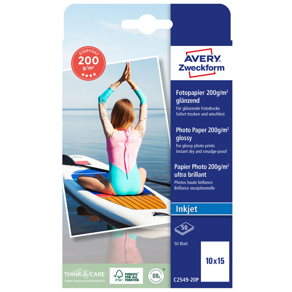 Avery Fotopapper Super Glossy 10x15cm 200g 50/fp