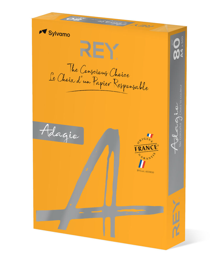 Rey Färgat kopieringspapper Adagio A4 80g 500/fp Pumpkin