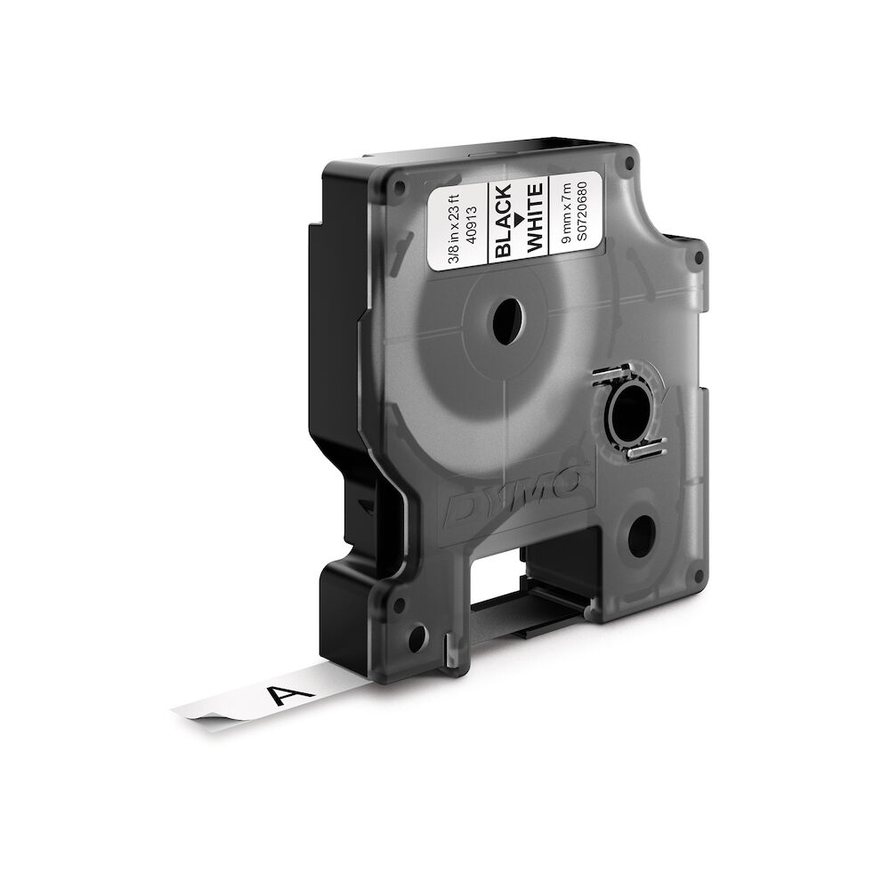 Dymo Märkband D1 9 mm svart/vit