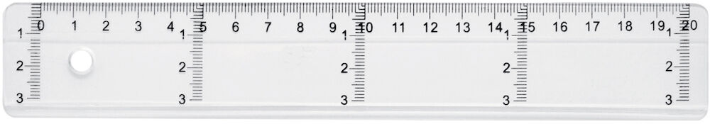 NoBrand Linjal med tvärgradering 20cm