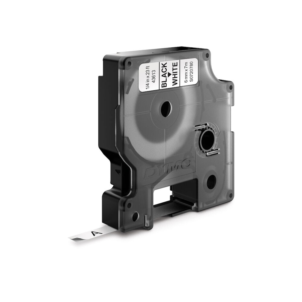 Dymo Märkband D1 6 mm svart/vit