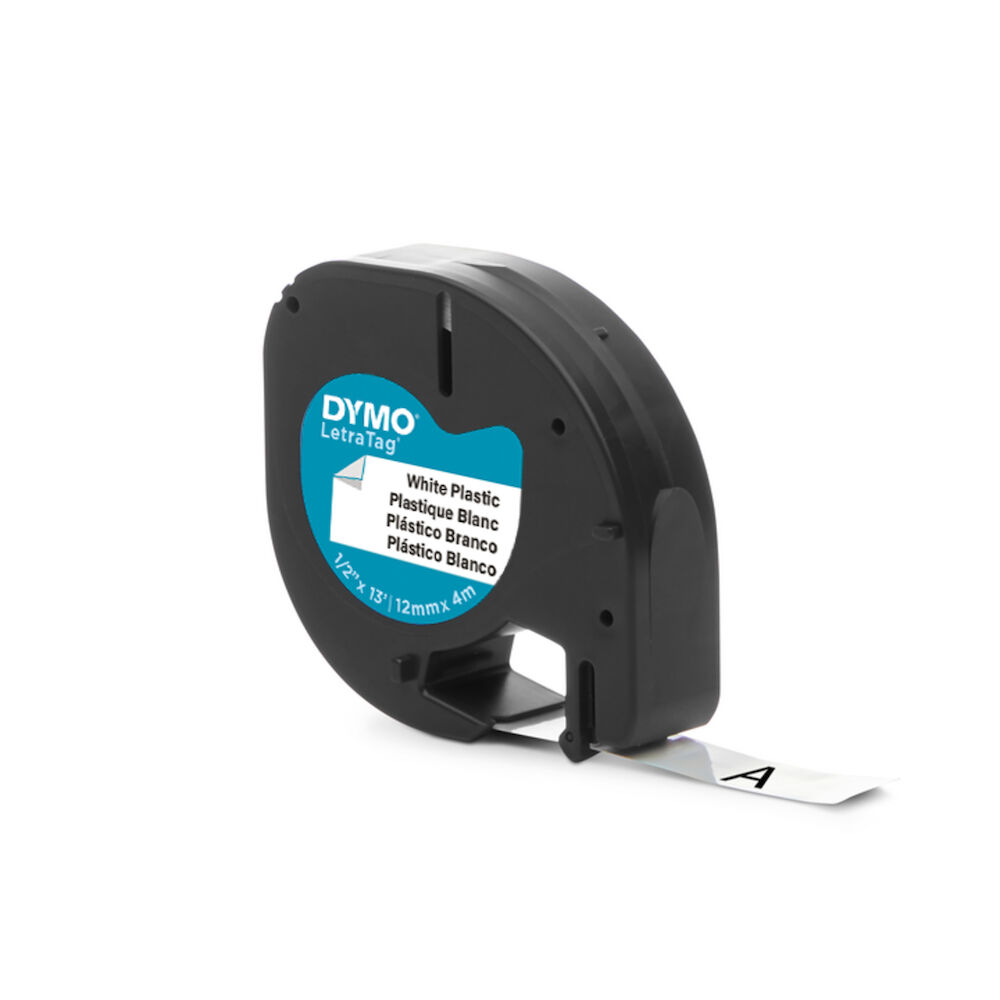 Dymo Märkband LetraTag plast vit