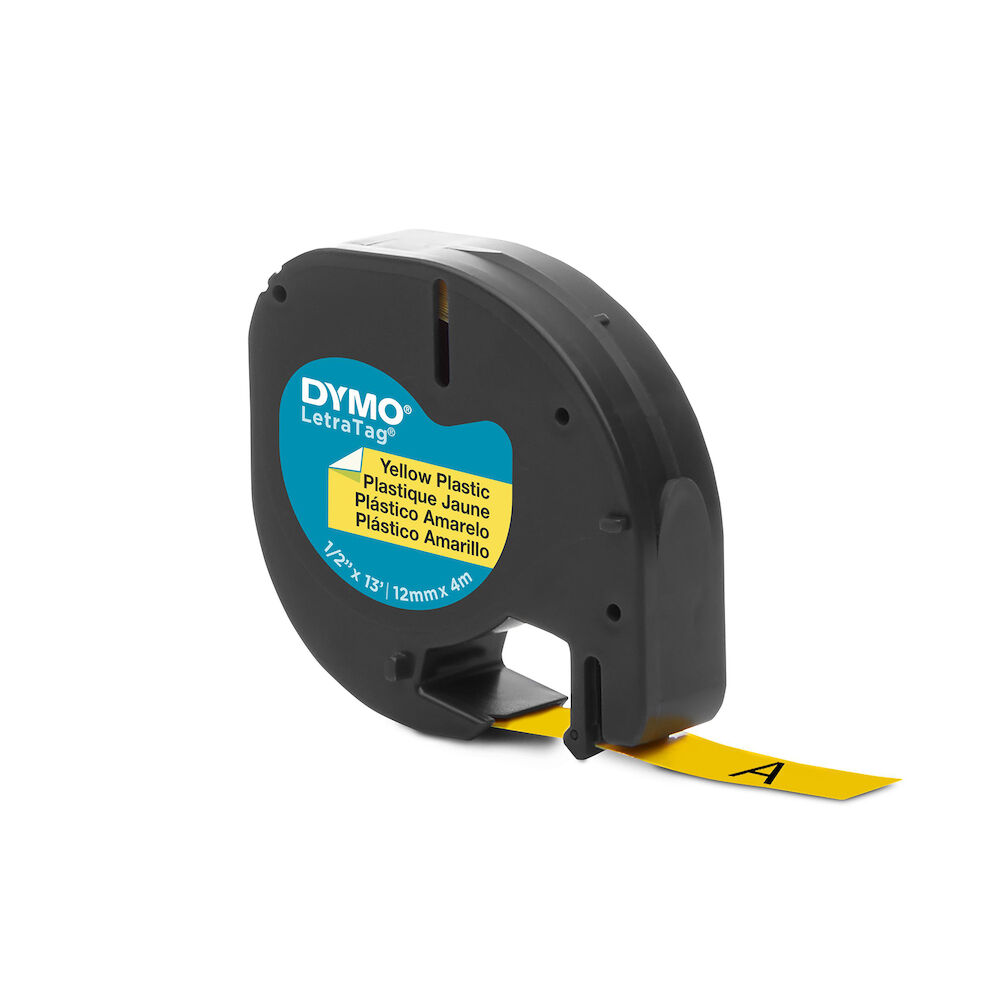 Dymo Märkband LetraTag plast gul