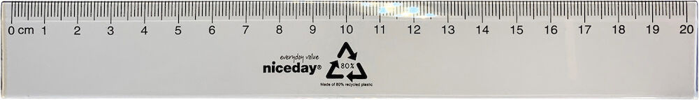 Niceday Linjal 20 cm plast