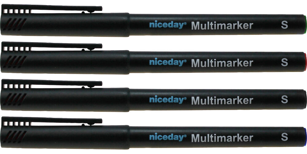 Niceday Märkpenna superfine permanent 4-set