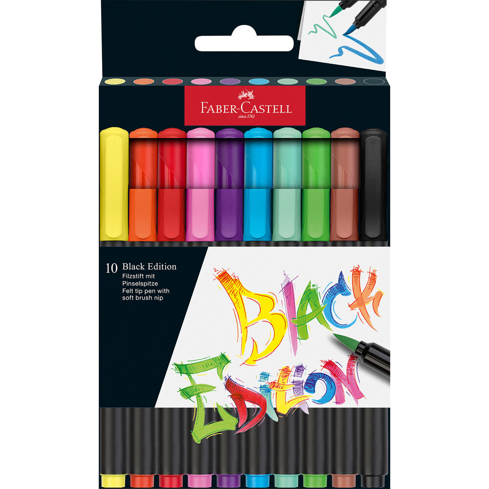 Faber Castell Penselpenna Faber Black 10/fp
