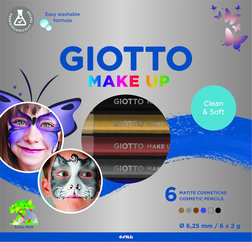 Giotto Ansiktspenna metallic 6 st/fp