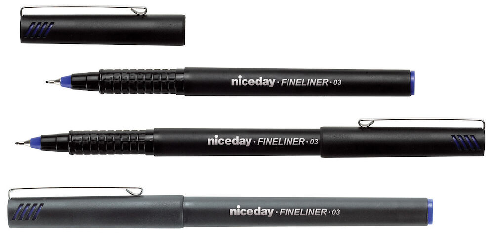 Niceday Fiberpenna fine blå