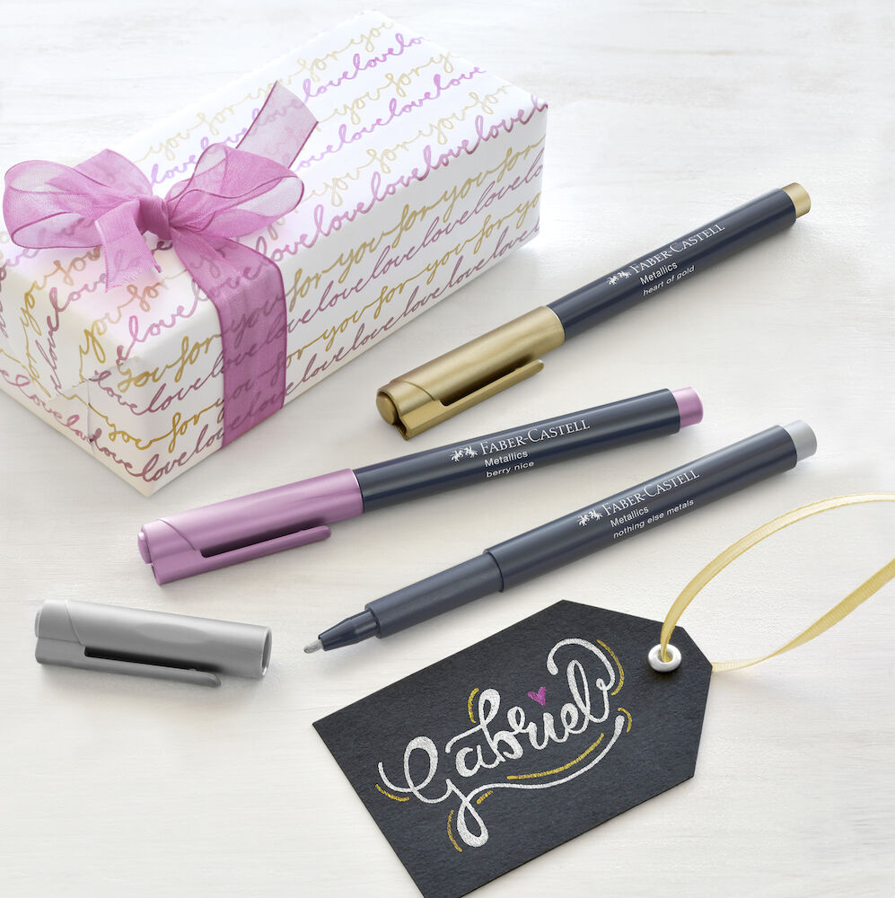 Faber Castell Märkpennor Faber metallic 6/fp