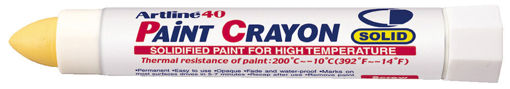 Artline Märkpenna 40 Crayon gul