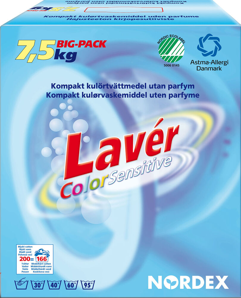 Nordex Tvättmedel Lavér Color Sensitive 7,5 Kg