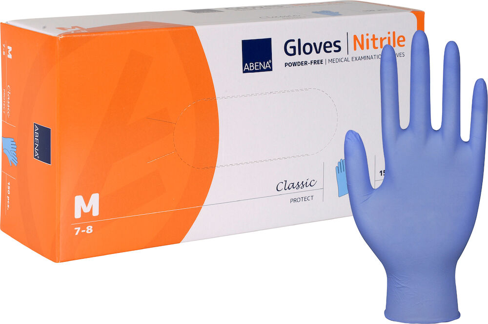 Abena Classic Handske Nitril puderfri M 150/