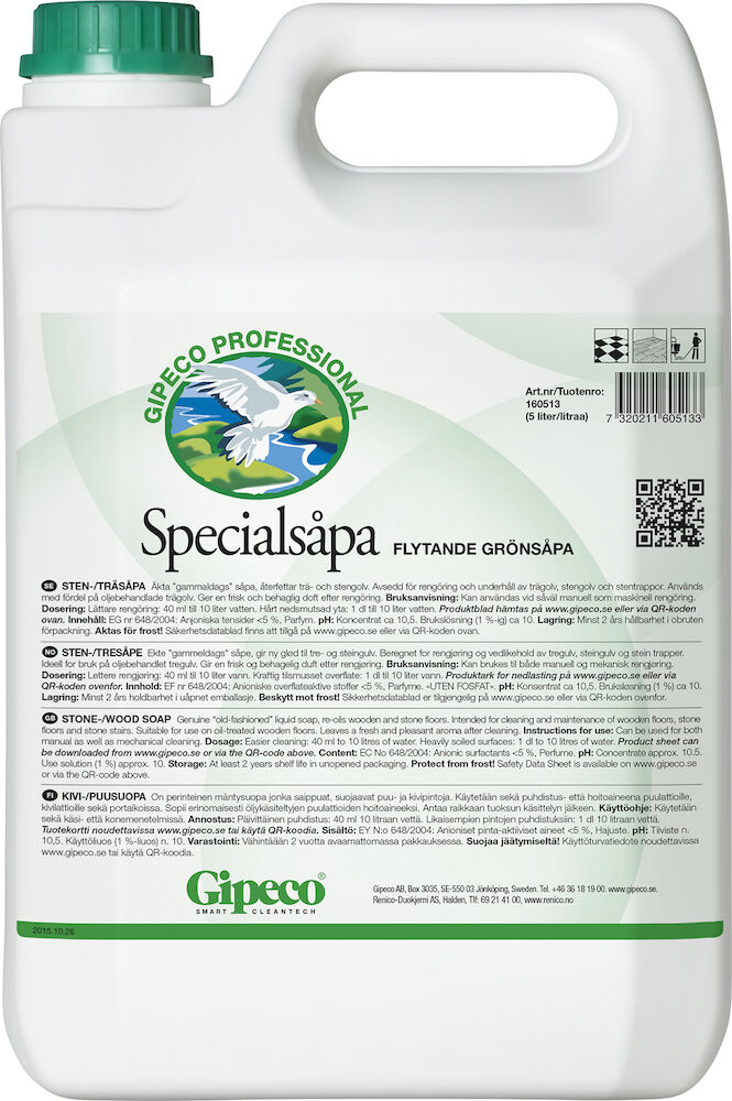 Gipeco Såpa Special Flytande grön 5 liter