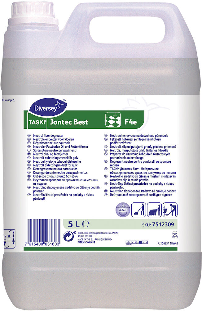 Taski Golvrengöringsmedel Jontec Best W412 5 liter