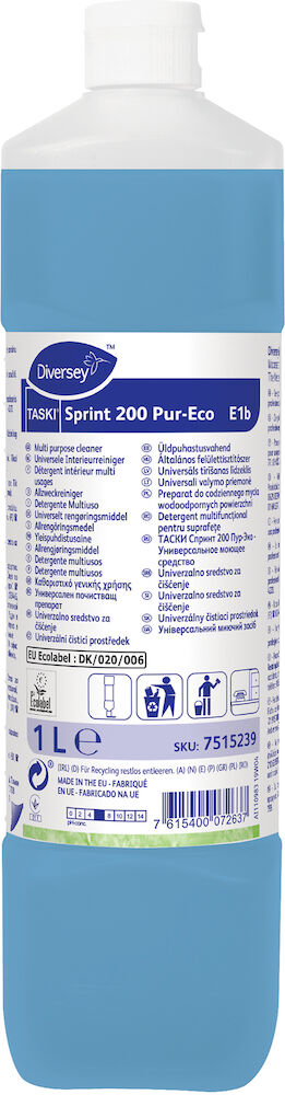 Taski Allrengöringsmedel Sprint 200 PurEco 1 liter