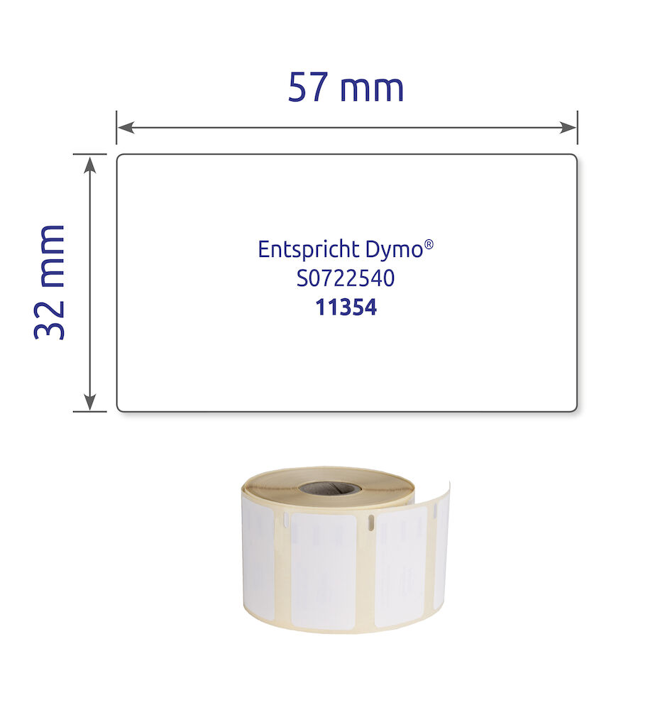 Avery Etikett 57 x 32 mm 1000 st/fp