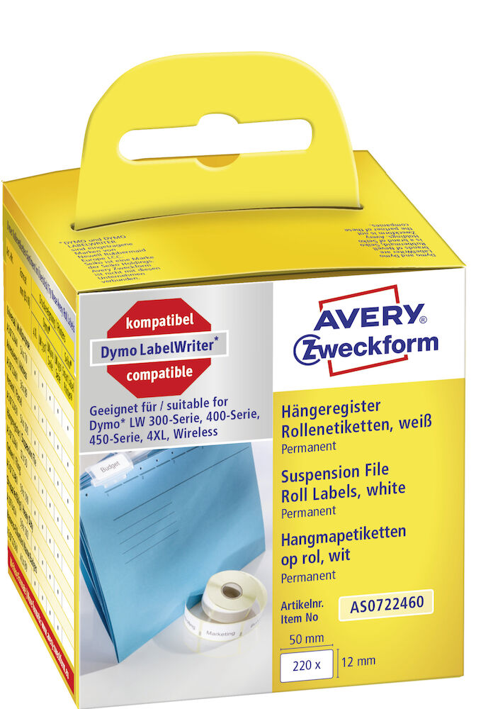Avery Etikett 50 x 12 mm 220 st/fp