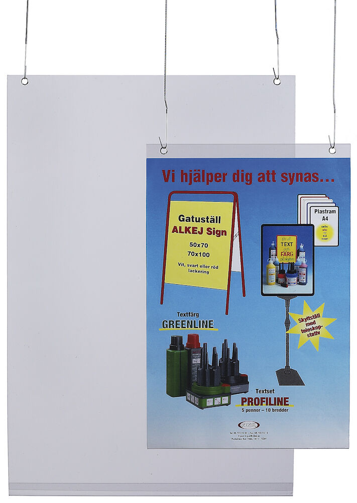 DM AB Plastficka frihängande A3 transparent