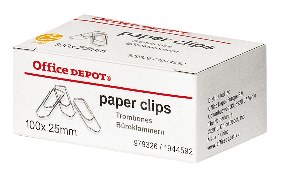 Office Depot Metallgem 25mm 100/fp