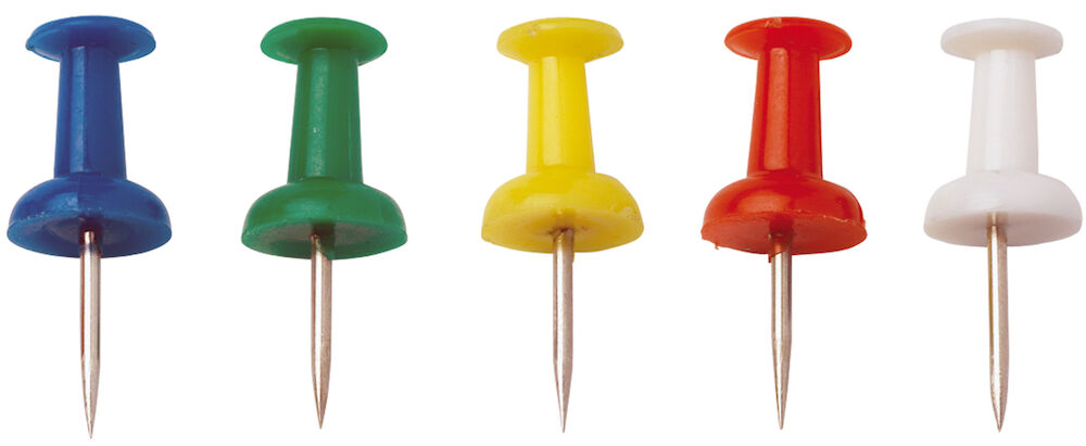 Office Depot Kartnålar Push-pin sorterade färger 25 st/fp