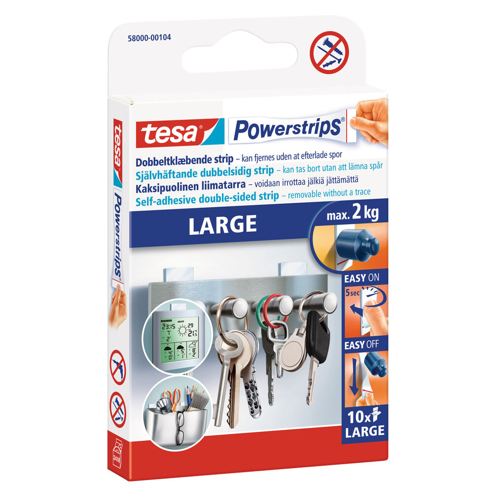 Tesa Monteringsstrip självhäftande max 2kg 10/fp