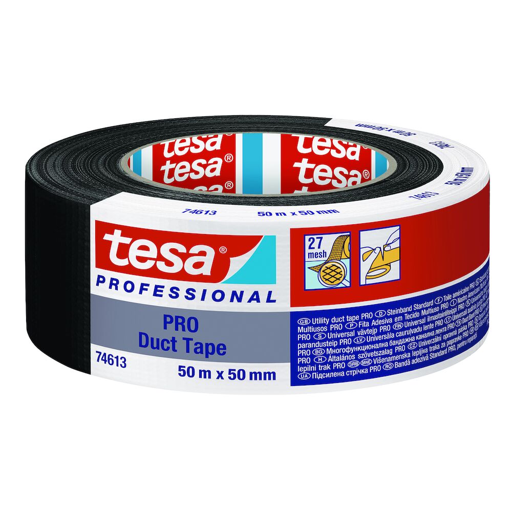 Tesa Vävtejp 50mmx50m svart