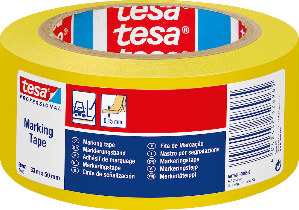 Tesa Markeringstejp golv 50mmx33m gul