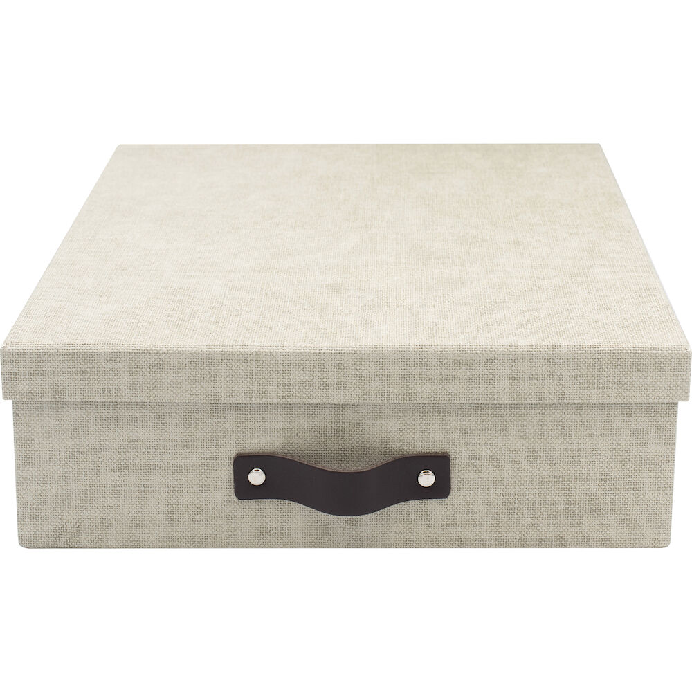 Bigso Förvaringsbox / Brevbox Oskar canvas linen