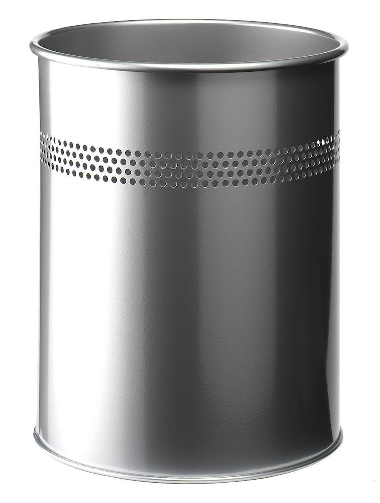 Durable Papperskorg metall 15l silver