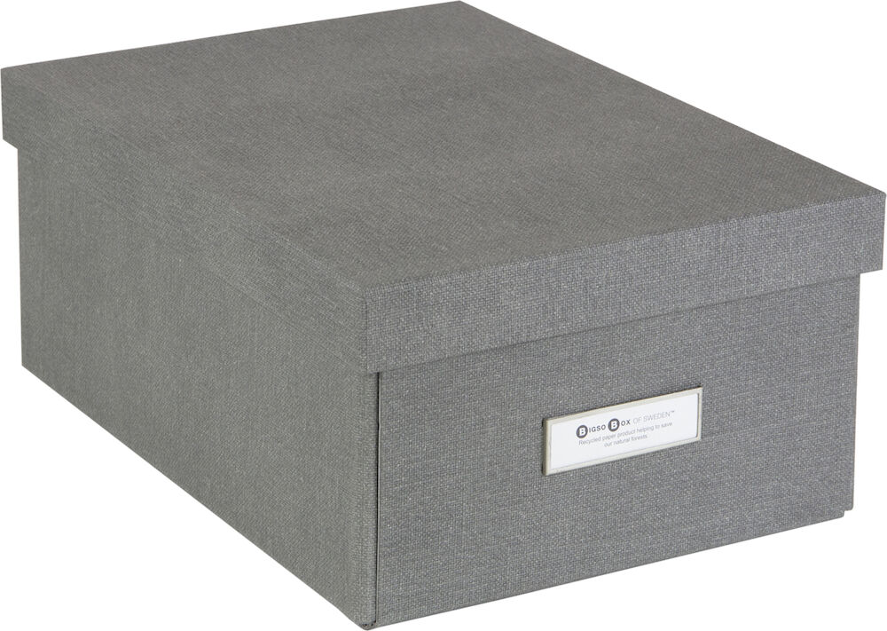 Bigso Förvaringsbox Karin canvas grå