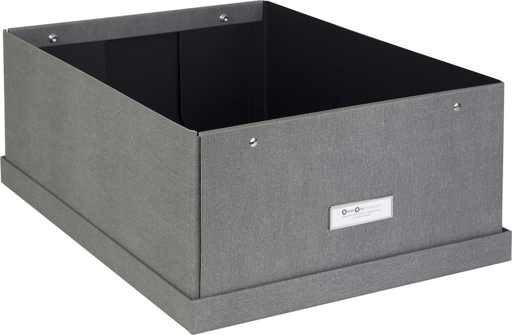 Bigso Förvaringsbox Katrin canvas grå