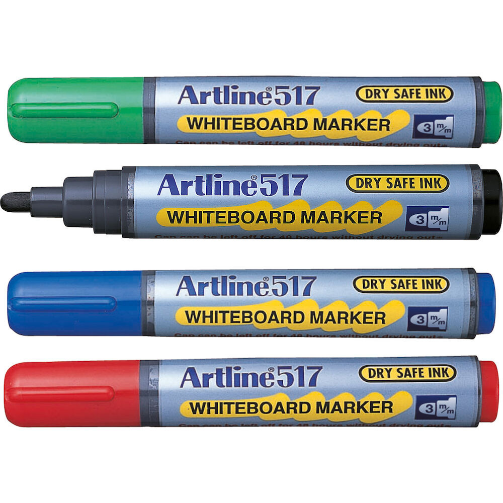 Artline Whitebord-penna 517 rund blå