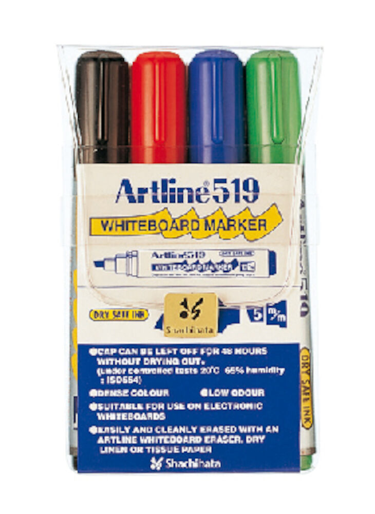 Artline Whiteboard-penna 519 sned 4-set