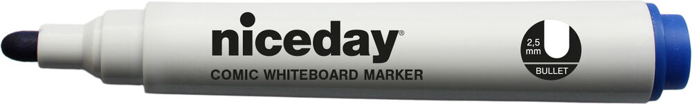 Niceday Whiteboard-penna rund spets blå