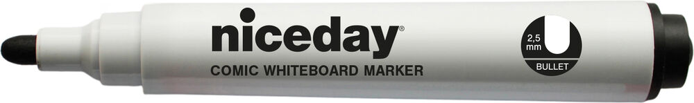 Niceday Whiteboard-penna rund spets svart