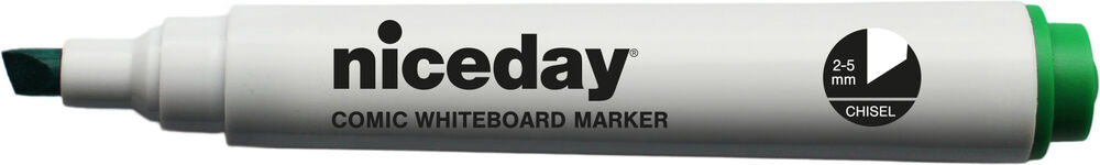 Niceday Whiteboard-penna snedskuren grön