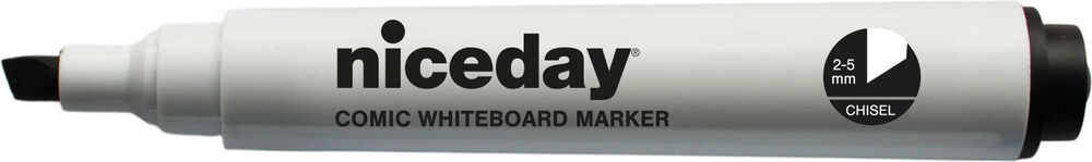 Niceday Whiteboard-penna snedskuren svart