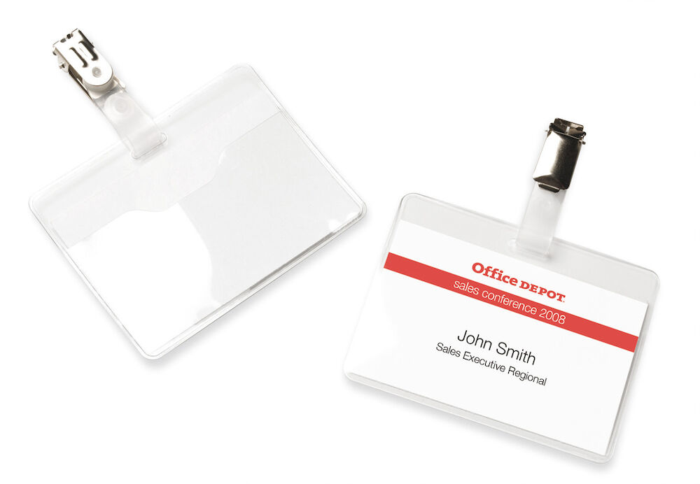 Office Depot Namnskylt 90 x 60 mm L clips 50 st/fp