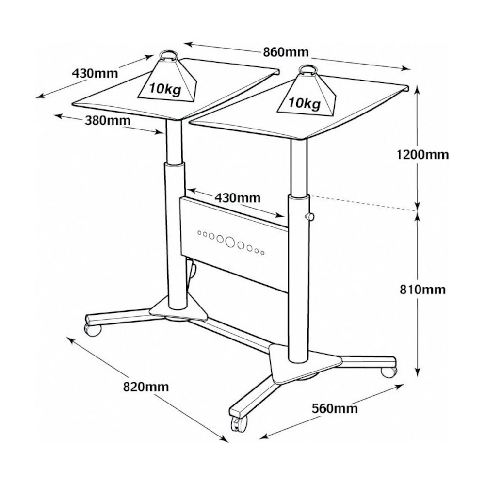 Nobo Multi-Media Trolley