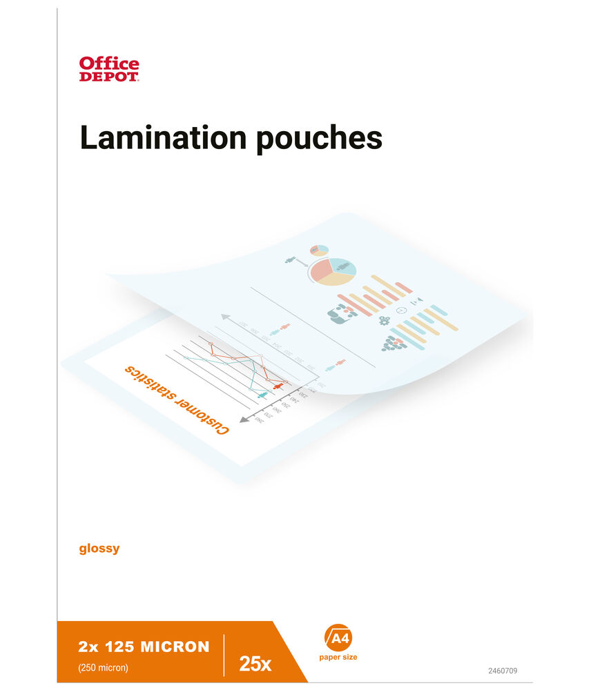 Office Depot Lamineringsfickor A4 125 mikron 25 st/fp