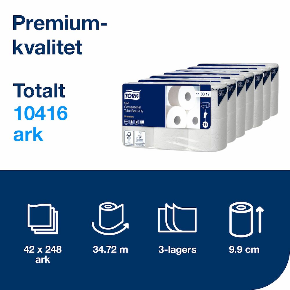 Tork Toalettpapper Premium T4 42 st/bal