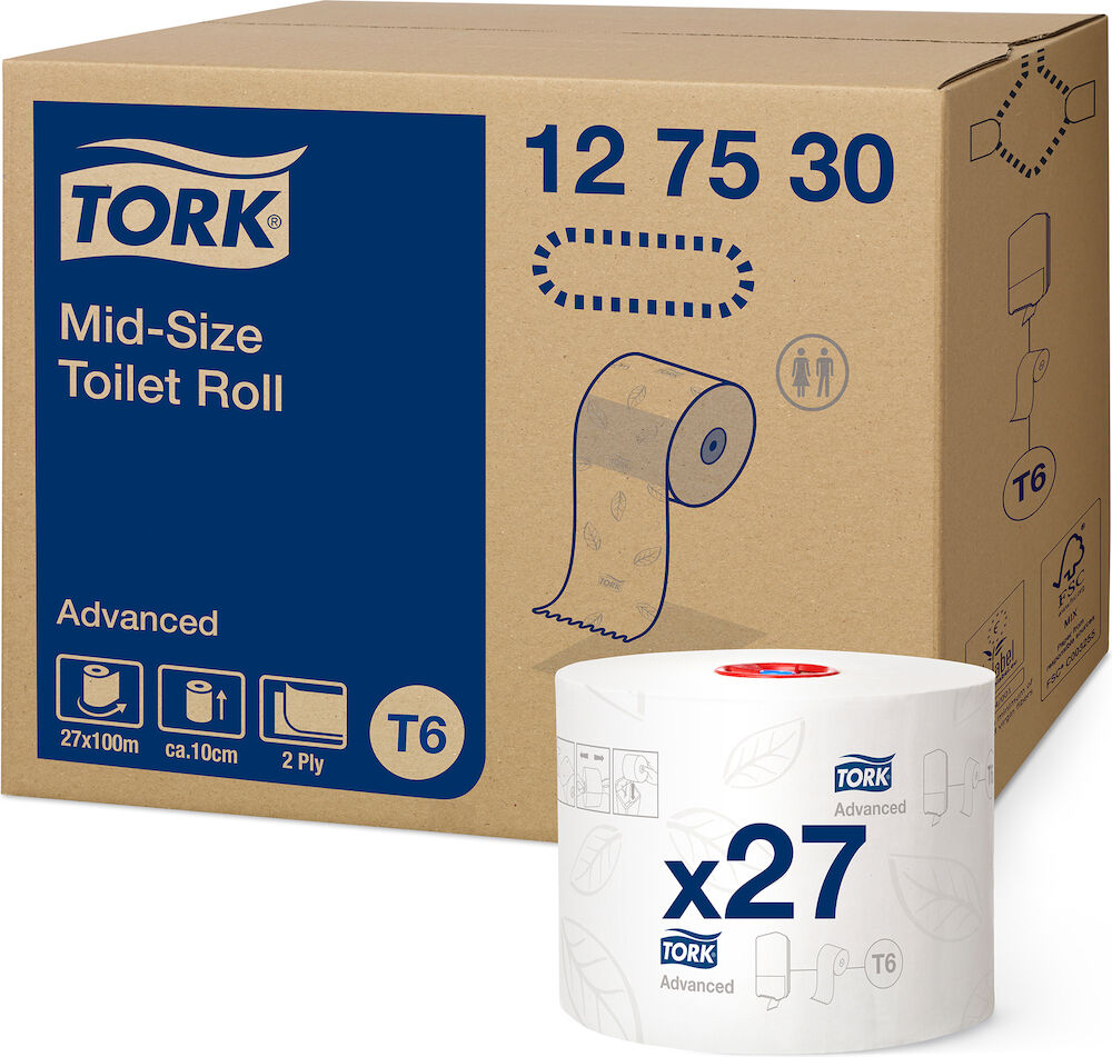 Tork Toalettpapper Advanced T6 27 st/krt