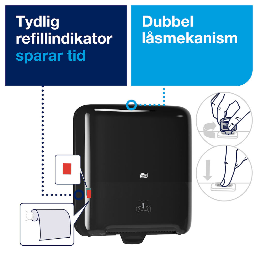 Tork Dispenser Handduk på rulle H1 svart